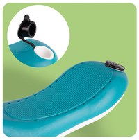 Trotineta pentru copii, Malplay, pliabila, 2 in 1, scaunel detasabil, roti din PU cu lumini Led, punte antiderapanta si frana de picior, ghidon reglabil pe inaltime, manere ergonomice, 56 x 28 x 66 cm, Blue  Yellow - 3