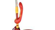 Trotineta pentru copii Novokids Mini Scooter 8010 Rosu 2 in 1, cu roti luminoase din silicon, melodii, 3 roti, pliabila, maner reglabil, greutate suportata 50 kg