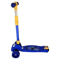 Trotineta pentru copii Novokids Mini Scooter 8020 Albastru cu roti luminoase din silicon, melodii si lumini, 3 roti, pliabila, maner reglabil pe inaltime, greutate suportata 50 kg - 1