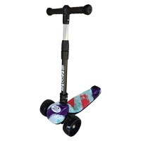 Trotineta pentru copii Novokids Mini Scooter 8150 Multicolor cu roti luminoase din silicon, melodii si lumini, 3 roti, pliabila, maner reglabil pe inaltime, greutate suportata 50 kg - 4