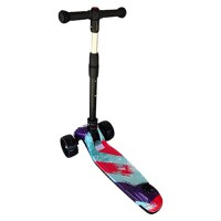 Trotineta pentru copii Novokids Mini Scooter 8150 Multicolor cu roti luminoase din silicon, melodii si lumini, 3 roti, pliabila, maner reglabil pe inaltime, greutate suportata 50 kg - 2