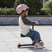 Trotineta pentru copii QPlay Sema EVO Roz 6 in 1 multifunctionala cu scaunel, maner telescopic parental, inaltime ajustabila, cadru din aluminiu, greutate admisa 50 kg - 3