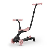 Trotineta pentru copii QPlay Sema EVO Roz 6 in 1 multifunctionala cu scaunel, maner telescopic parental, inaltime ajustabila, cadru din aluminiu, greutate admisa 50 kg - 7