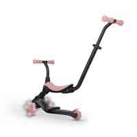 Trotineta pentru copii QPlay Sema EVO Roz 6 in 1 multifunctionala cu scaunel, maner telescopic parental, inaltime ajustabila, cadru din aluminiu, greutate admisa 50 kg - 9