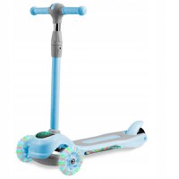 Trotineta pentru copii Ricokids Piko Albastru cu inaltime ghidon reglabila,roti cu lumi LED,cadru din aluminiu, platforma antiderapanta,greutate admisa 35 kg - 1
