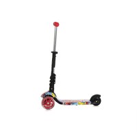 Trotineta pentru copii Smart Plus Red Graffiti, 3 roti cu LED, scaun reglabil si detasabil, maner parental reglabil, ghidon reglabil, greutate suportata 20 kg, varsta 3 ani+ - 6