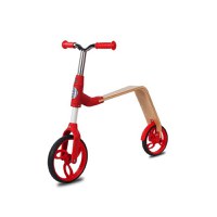 Trotineta pentru copii Sun Baby 006 EVO 360 Red, transformabila in bicicleta de echilibru fara pedale, vasrta 3-5 ani, greutatea maxima 20 kg, roti mari cauciucate, frana de picior pe roata din spate - 1