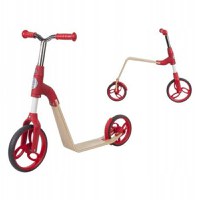Trotineta pentru copii Sun Baby 006 EVO 360 Red, transformabila in bicicleta de echilibru fara pedale, vasrta 3-5 ani, greutatea maxima 20 kg, roti mari cauciucate, frana de picior pe roata din spate - 10