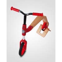 Trotineta pentru copii Sun Baby 006 EVO 360 Red, transformabila in bicicleta de echilibru fara pedale, vasrta 3-5 ani, greutatea maxima 20 kg, roti mari cauciucate, frana de picior pe roata din spate - 8