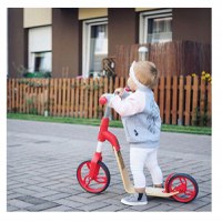 Trotineta pentru copii Sun Baby 006 EVO 360 Red, transformabila in bicicleta de echilibru fara pedale, vasrta 3-5 ani, greutatea maxima 20 kg, roti mari cauciucate, frana de picior pe roata din spate - 11