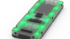 Trotineta pliabila cu lumini LED Berg Nexo rosie, ghidon reglabil, greutate admisa 50 kg