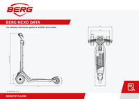 Trotineta pliabila cu lumini LED Berg Nexo rosie, ghidon reglabil, greutate admisa 50 kg - 4