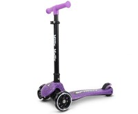Trotineta pliabila Milly Mally Sparky Violet, roti din silicon cu led, platforma iluminata, greutate admisa 50 kg - 1