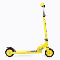 Trotineta pliabila pentru copii Ferrari Galbena cu roti 120 mm, ghidon reglabil, greutate admisa 50 kg - 1