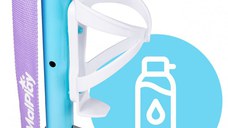 Trotineta pliabila pentru copii Malplay, cu amortizor, roti din PU, ghidon reglabil, suport pentru bidon de apa si curea de umar pentru transport