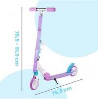 Trotineta pliabila pentru copii Malplay, cu amortizor, roti din PU, ghidon reglabil, suport pentru bidon de apa si curea de umar pentru transport - 5