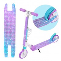 Trotineta pliabila pentru copii Malplay, cu amortizor, roti din PU, ghidon reglabil, suport pentru bidon de apa si curea de umar pentru transport - 8