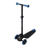 Trotineta Qplay Future albastru, 3 roti cu lumini LED, pliabila, ghidon reglabil, platforma antialunecare, greutate suportata 50 kg - 6