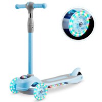 Trotineta Ricokids cu roti LED Piko albastru, ghidon reglabil, din aluminiu, greutate suportata 35 kg, varsta 3 ani+ - 9