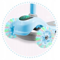 Trotineta Ricokids cu roti LED Piko albastru, ghidon reglabil, din aluminiu, greutate suportata 35 kg, varsta 3 ani+ - 2