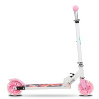 Trotineta WXM Skipo Floral pliabila, din aluminiu, ghidon reglabil, roti Led, greutate admisa 50 kg - 1