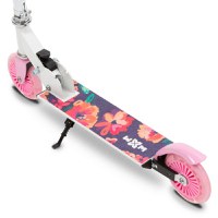 Trotineta WXM Skipo Floral pliabila, din aluminiu, ghidon reglabil, roti Led, greutate admisa 50 kg - 2