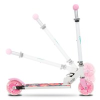 Trotineta WXM Skipo Floral pliabila, din aluminiu, ghidon reglabil, roti Led, greutate admisa 50 kg - 3