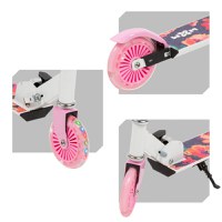 Trotineta WXM Skipo Floral pliabila, din aluminiu, ghidon reglabil, roti Led, greutate admisa 50 kg - 6