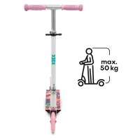 Trotineta WXM Skipo Floral pliabila, din aluminiu, ghidon reglabil, roti Led, greutate admisa 50 kg - 7