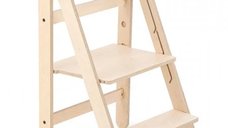 Turn de invatare MamaToyz Learning Tower pliabil din lemn Natur