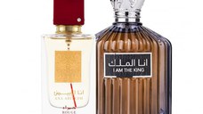 Pachet 2 parfumuri Best Seller, Ana Abiyedh Rouge 60 ml pentru ea si I am The King 100 ml pentru el