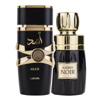 Pachet 2 parfumuri, Lattafa Asad 100 ml si Rave Ambre Noir 100 ml - 1
