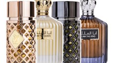Pachet 4 parfumuri Best Seller, Jazzab Gold si I Am The Queen 100 ml pt ea, Jazzab Silver si I Am The King 100 ml pt el