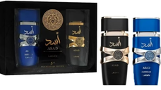 Set Cadou Asad apa de parfum 100 ml + Asad Zanzibar, Lattafa, apa de parfum 100 ml, barbati