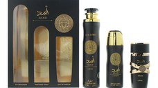 Set Cadou Asad, Lattafa,  apa de parfum 100 ml + deo spray 200 ml + odorizant camera 300 ml, barbati