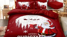 Lenjerie de pat Craciun 3D 6 piese finet f-xmas51