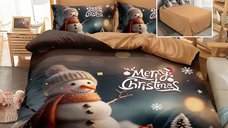Lenjerie de pat Craciun finet 3D 6 piese F-XMAS59