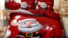 Lenjerie de pat Craciun finet 3D 6 piese F-XMAS68