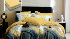 Lenjerie de pat din finet, 6 piese, cu husa, pentru saltele de 160x200 si 180x200 cm - HF6P307