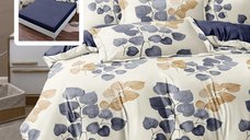 Lenjerie de pat finet Andra-VH, 6 piese, cu husa, dimensiuni 160x200 si 180x200