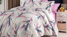 Lenjerie de pat king size Ranforce Clasy (rnf_15) din bumbac 100%