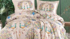 Lenjerie de pat Ranforce Clasy King Size (Pavone) din 100% Bumbac