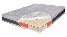 Saltea Ortopedica cu Arcuri Pocket 140x190 cm - 100% Latex si Ioni de Argint, 26 cm, Hotel Range