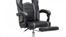 Scaun de gaming OFF 302 cu suport pentru picioare, gri