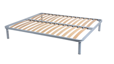 Somiera de pat Ortopedicus cu picioare, metal si lemn stratificat, 160x200