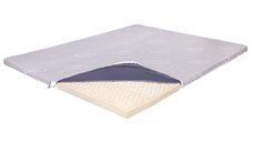 Topper Ortopedic 90x200 - Latex 5.5 cm cu Husa Antibacteriana cu Ioni de Argint