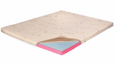 Topper Saltea Ortopedic 90x190 - Latex 6+2+1 cm, Husa Bio Bumbac, Hotel Range