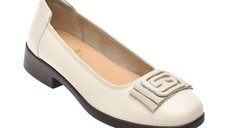 Balerini bej FLAVIA PASSINI model 7806 din piele naturala