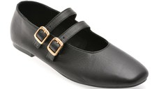 Balerini EPICA negri, 4083, din piele naturala