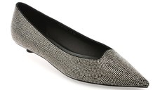 Balerini EPICA PREMIUM argintii, 25189S, din piele naturala